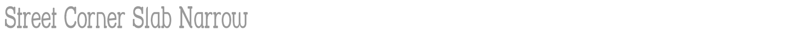 Street Corner font preview